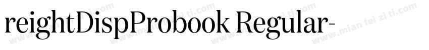 reightDispProbook Regular字体转换